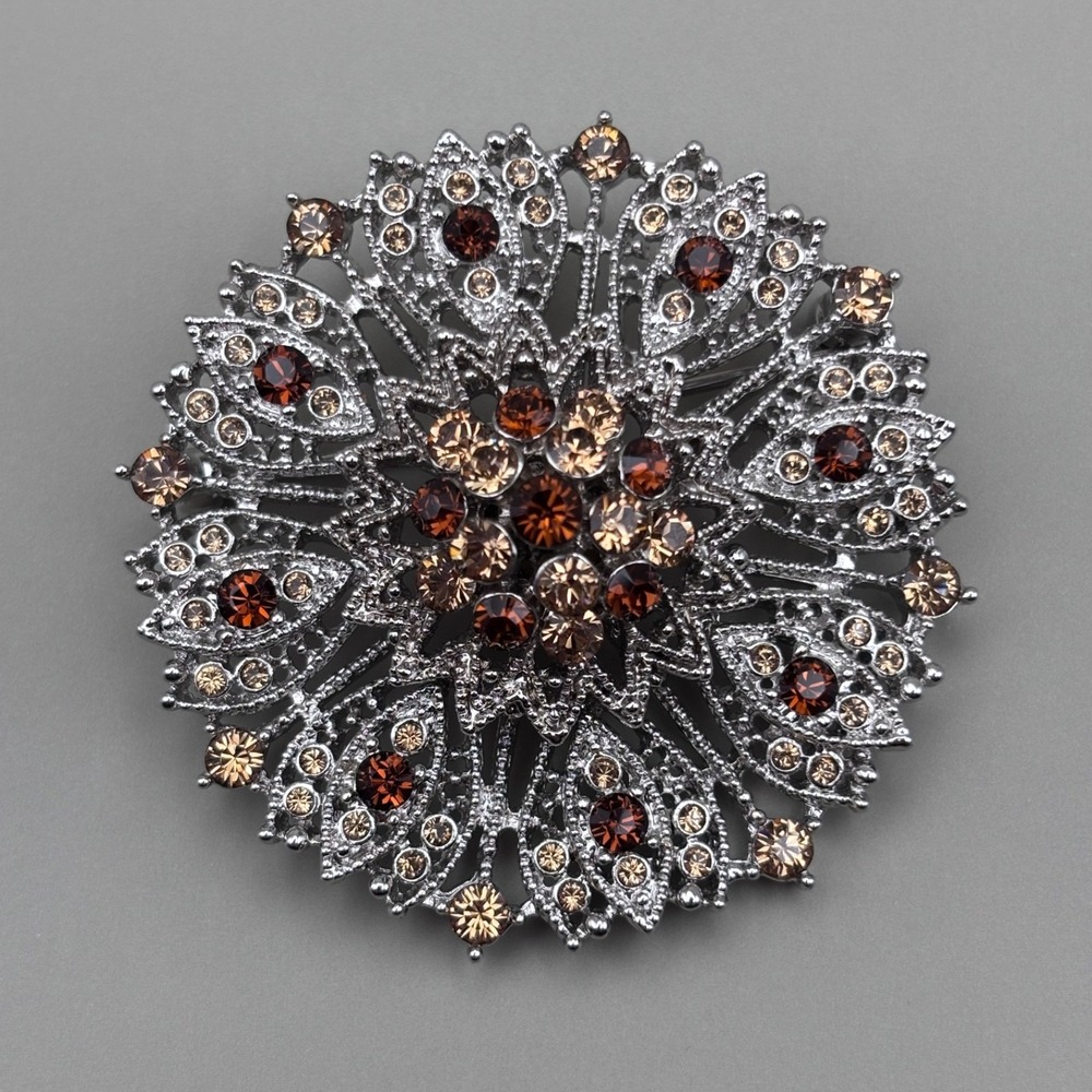 Vintage Camrose & Kross JBK Brooch Pendant Silver Tone